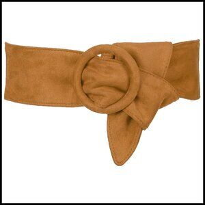 Vintage Wide Waist Belt Obi Cinch Buckle Polyester Elegant Minimal Chic